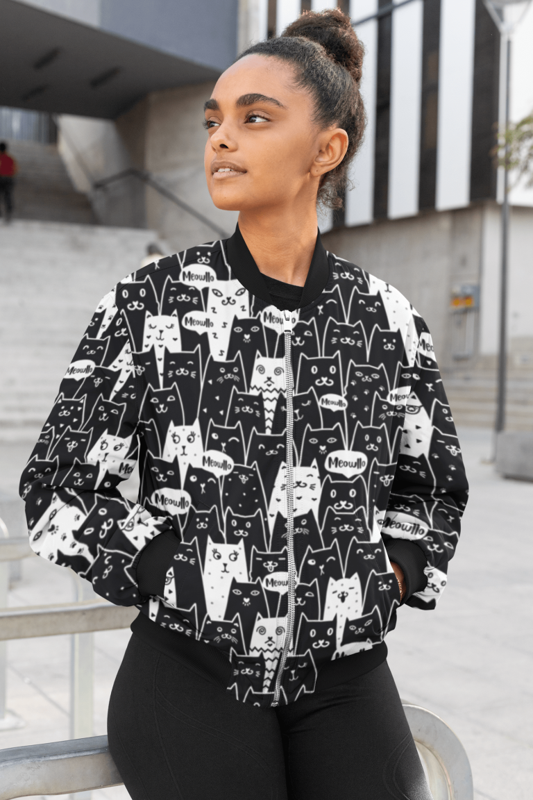 Cat top print jacket