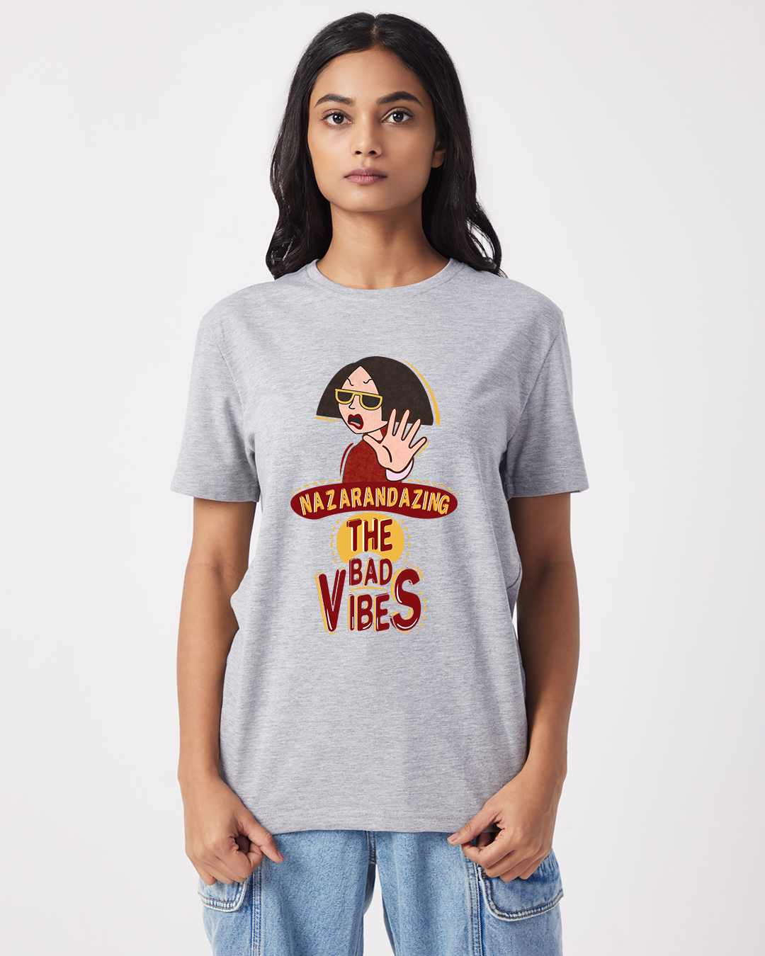 Nazarandazing Bad Vibes - Boyfriend Fit