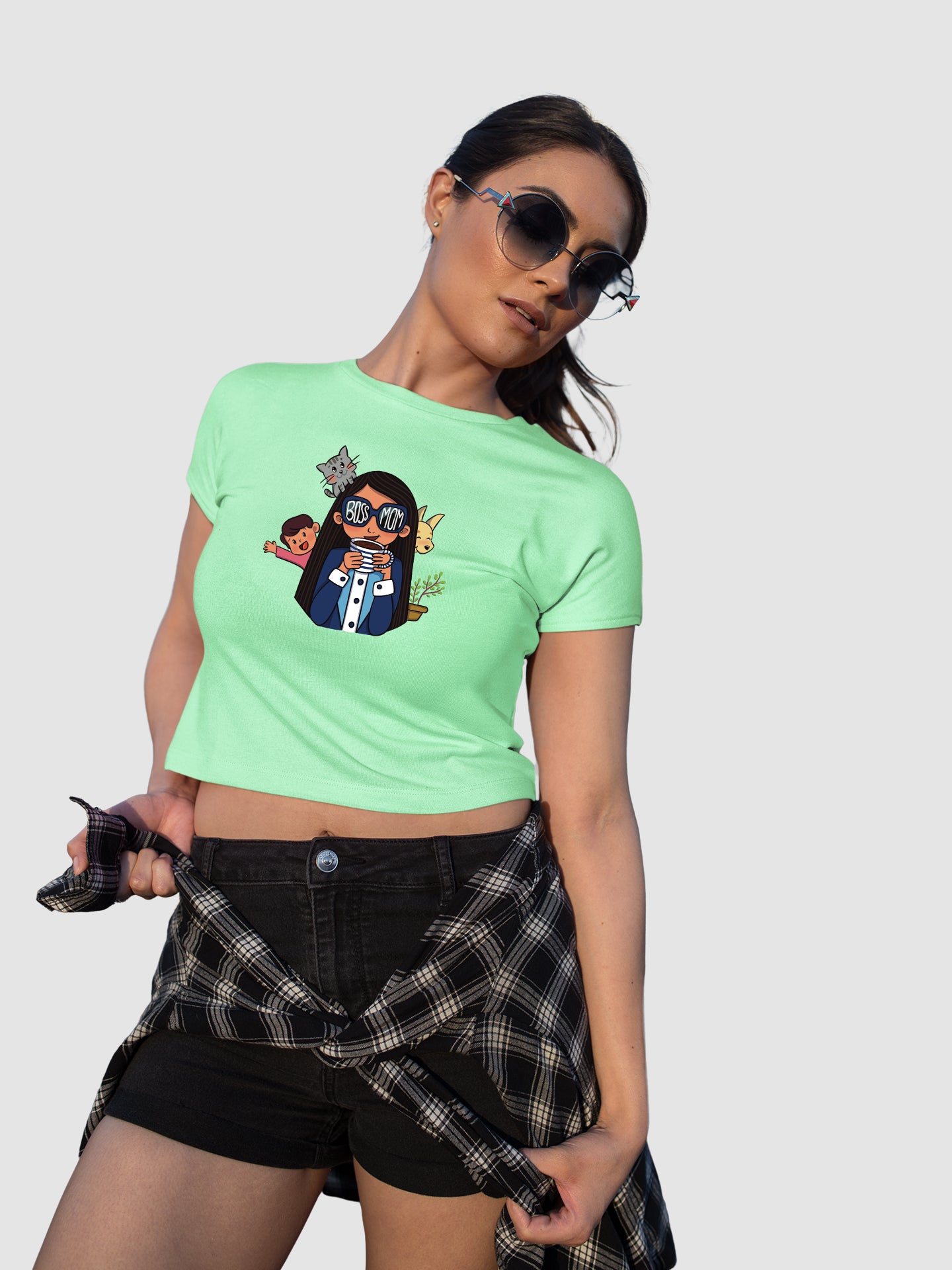 Boss Mom - Crop Tee