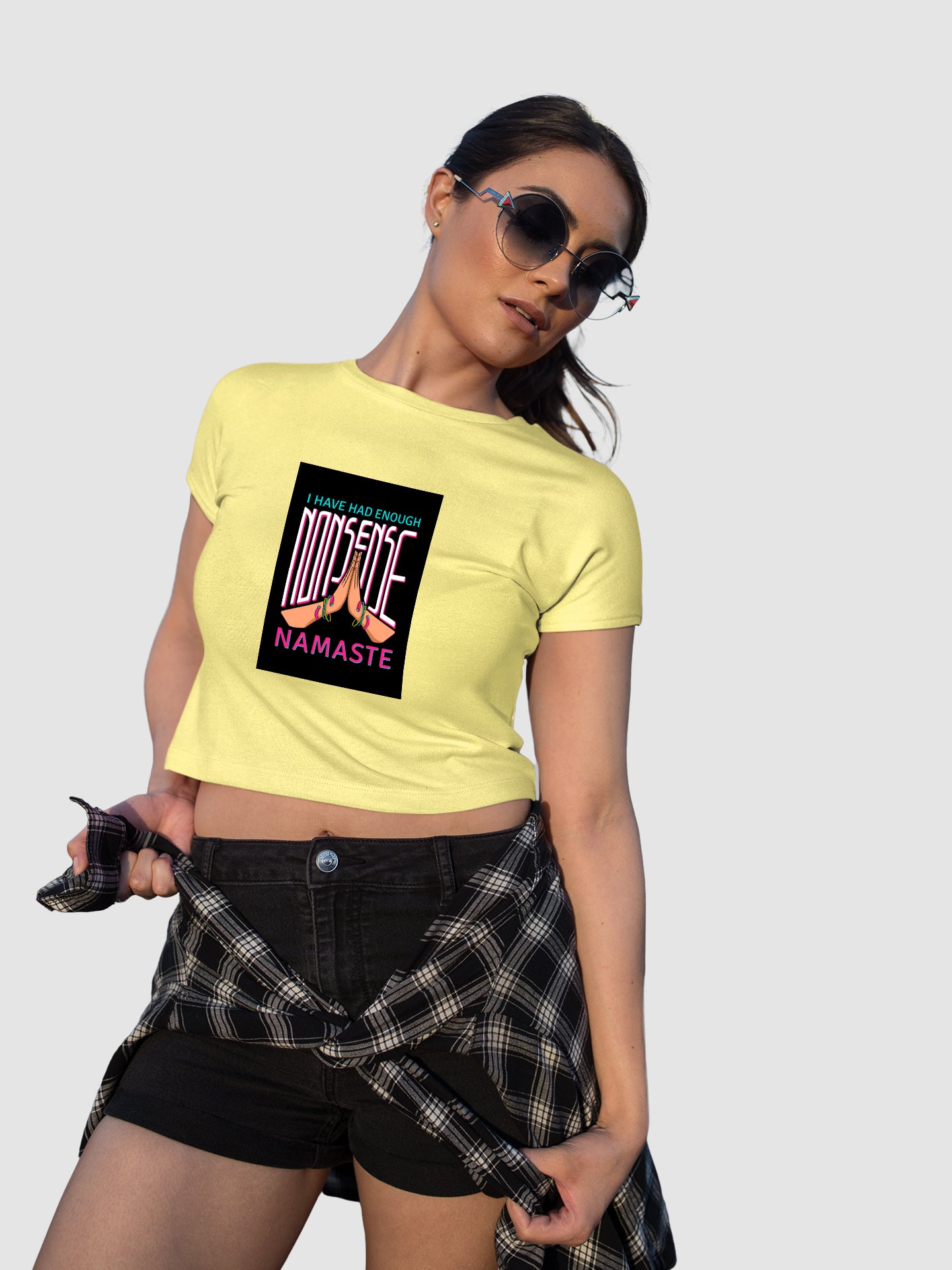 Enough Nonsense! Namaste - Crop Tee