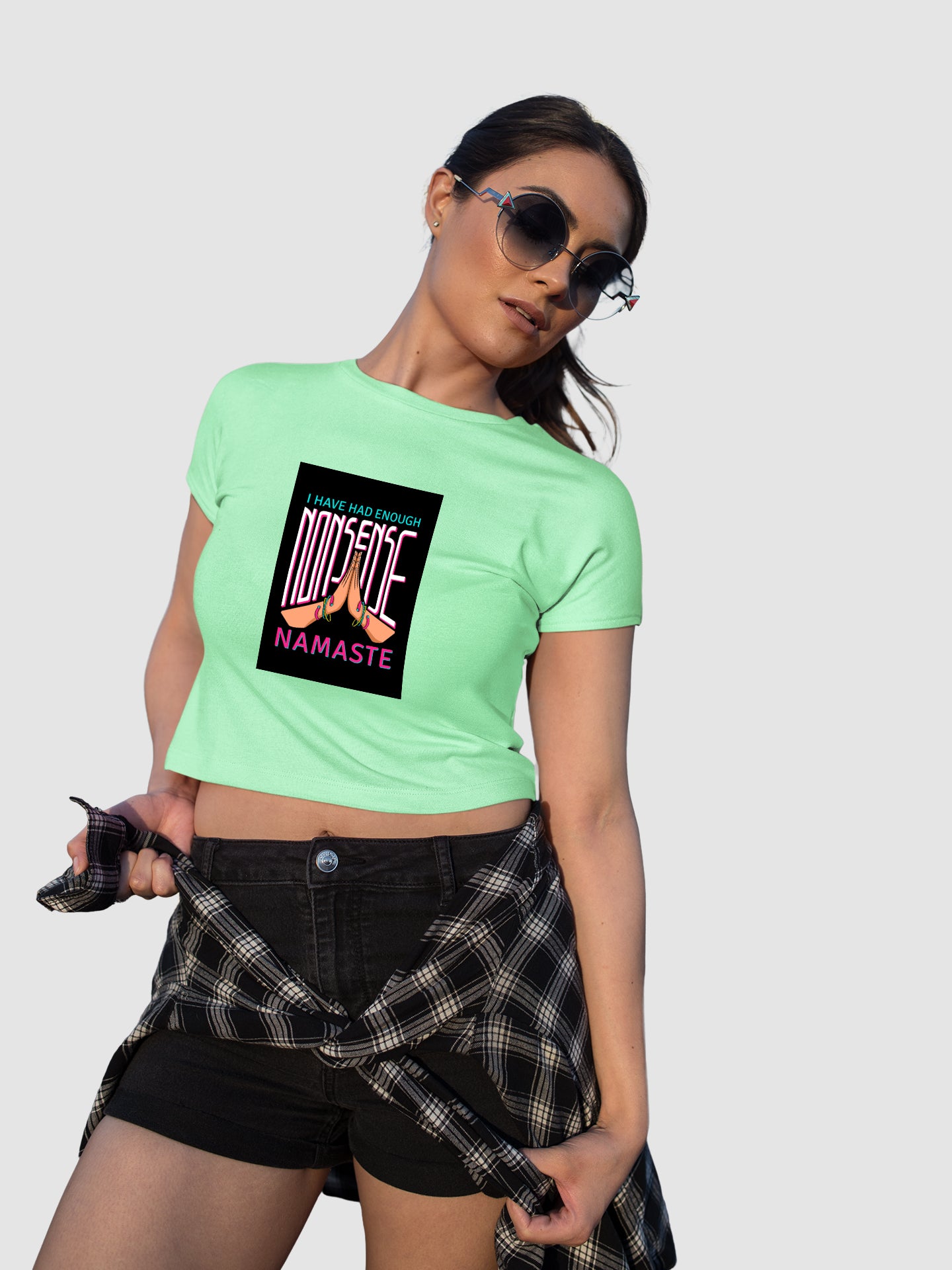 Enough Nonsense! Namaste - Crop Tee