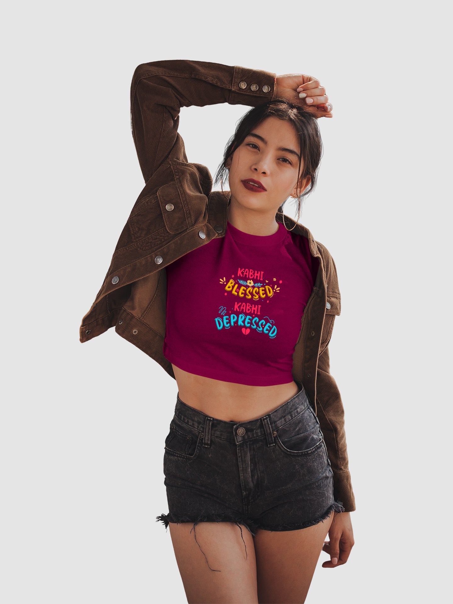 Kabhi Blessed, Kabhi Depressed - Crop Tee