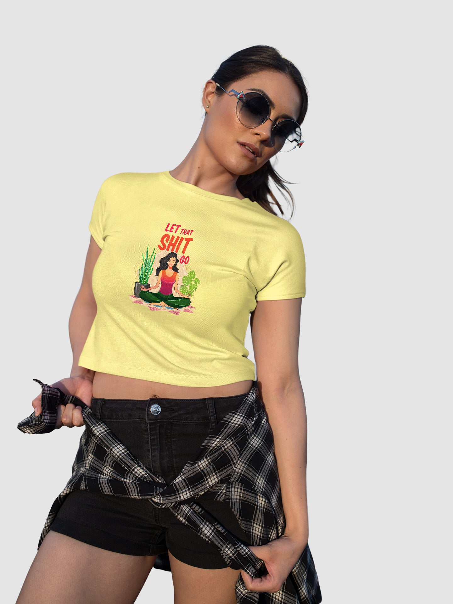 Let That Shit Go - Crop Tee