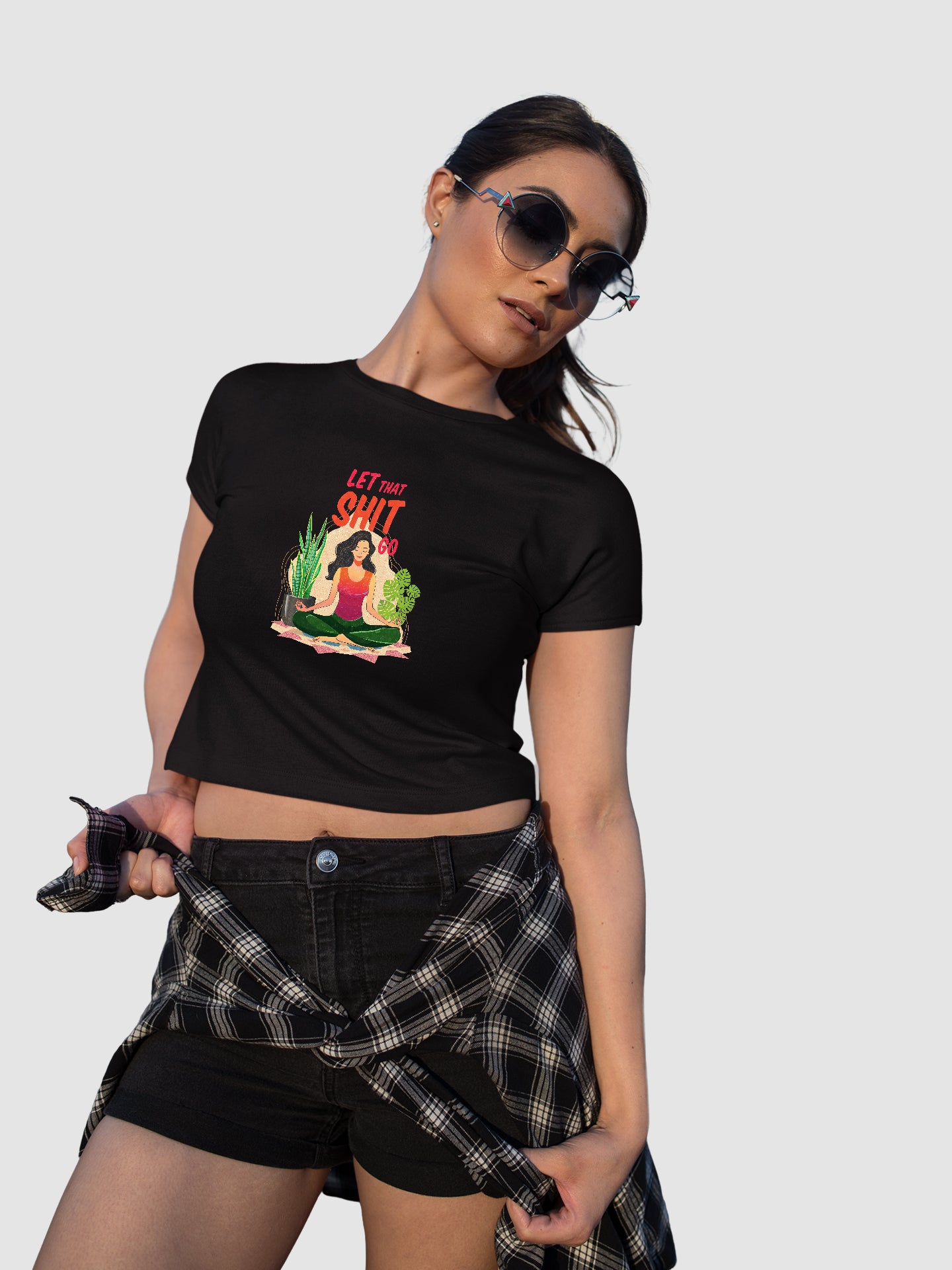 Let That Shit Go - Crop Tee