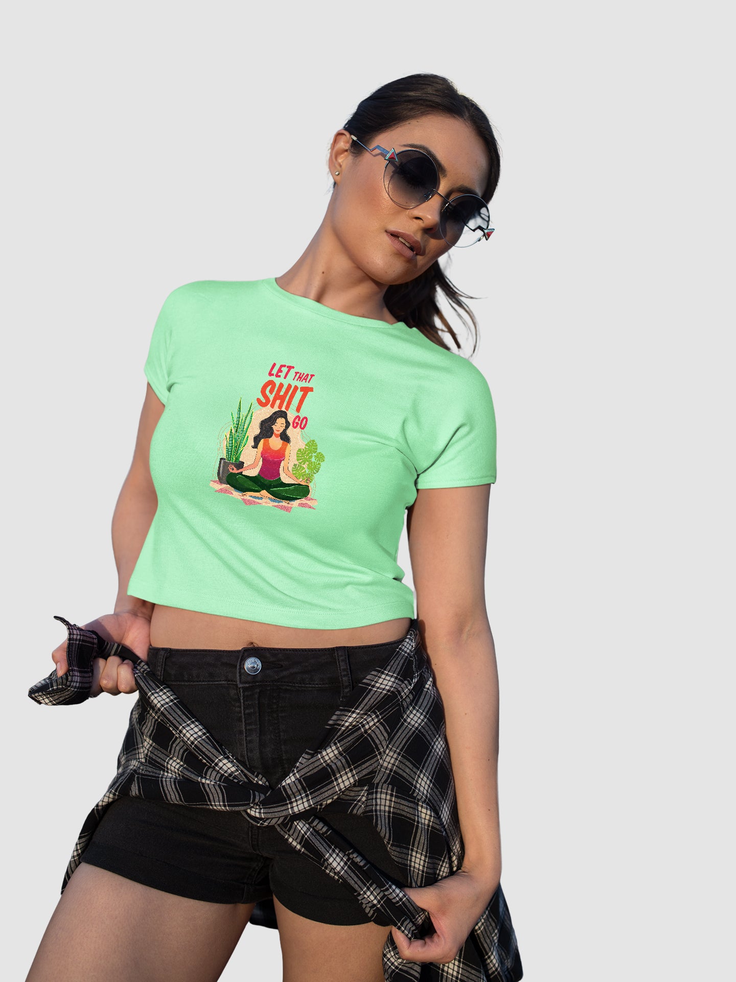 Let That Shit Go - Crop Tee