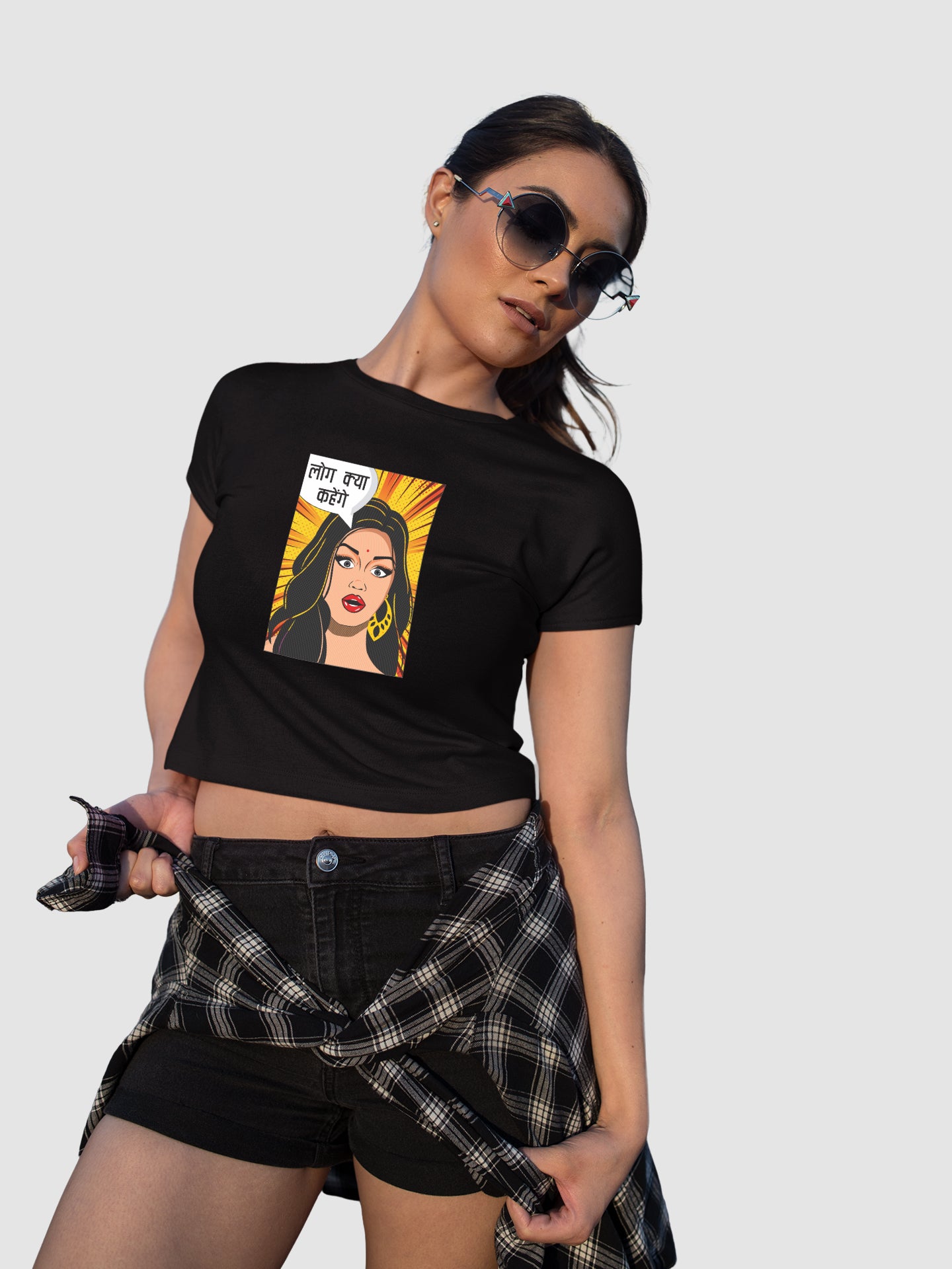 Log Kya Kahenge - Crop Tee