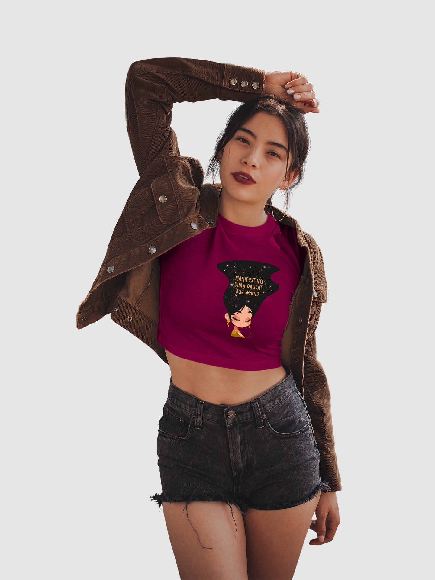 Manifesting Dhan Daulat Aur Neend - Crop Tee