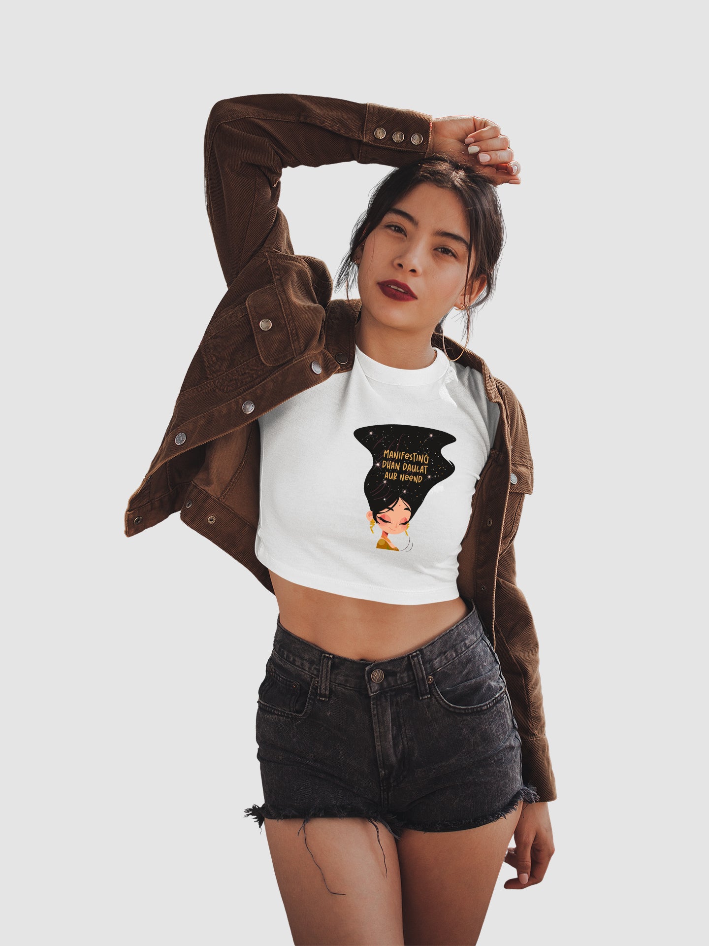 Manifesting Dhan Daulat Aur Neend - Crop Tee