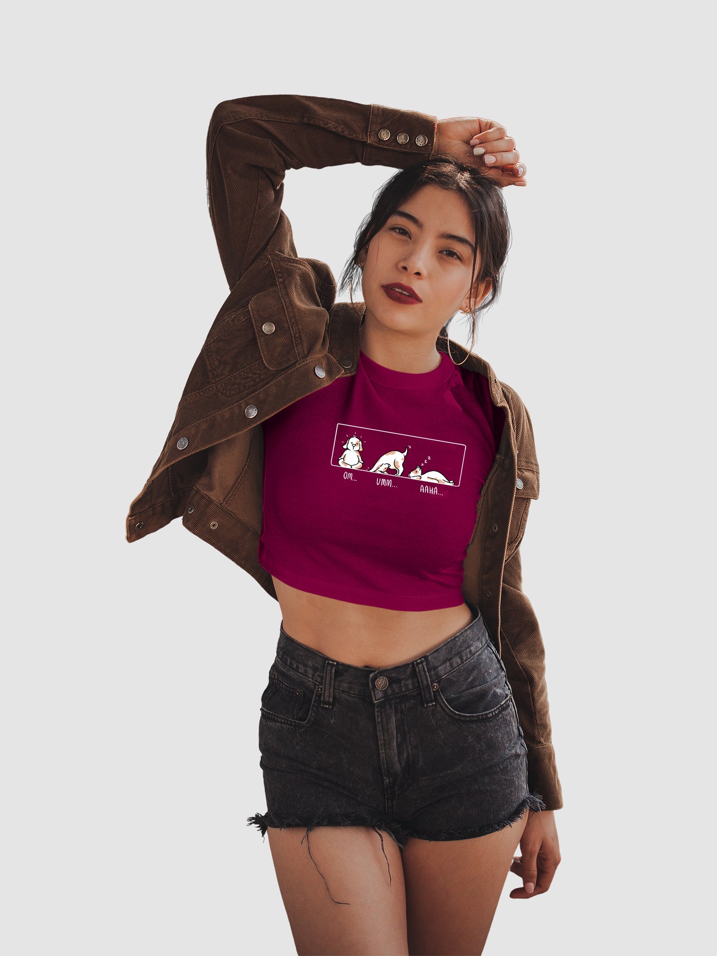 Om Umm Aaha Yogi - Crop Tee