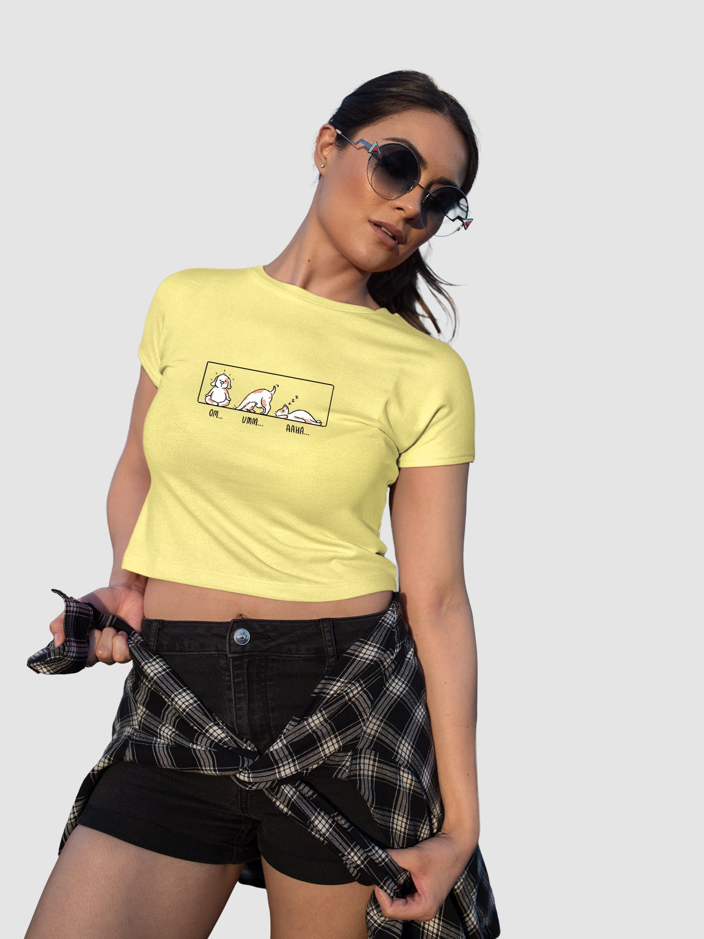 Om Umm Aaha Yogi - Crop Tee