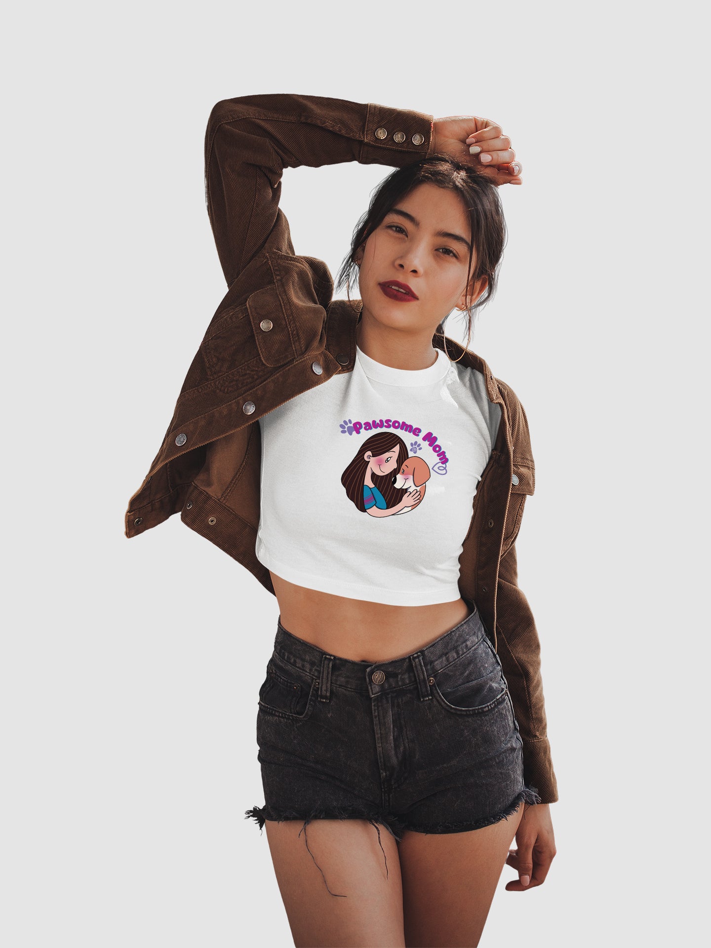 Pawsome Mom - Crop Tee