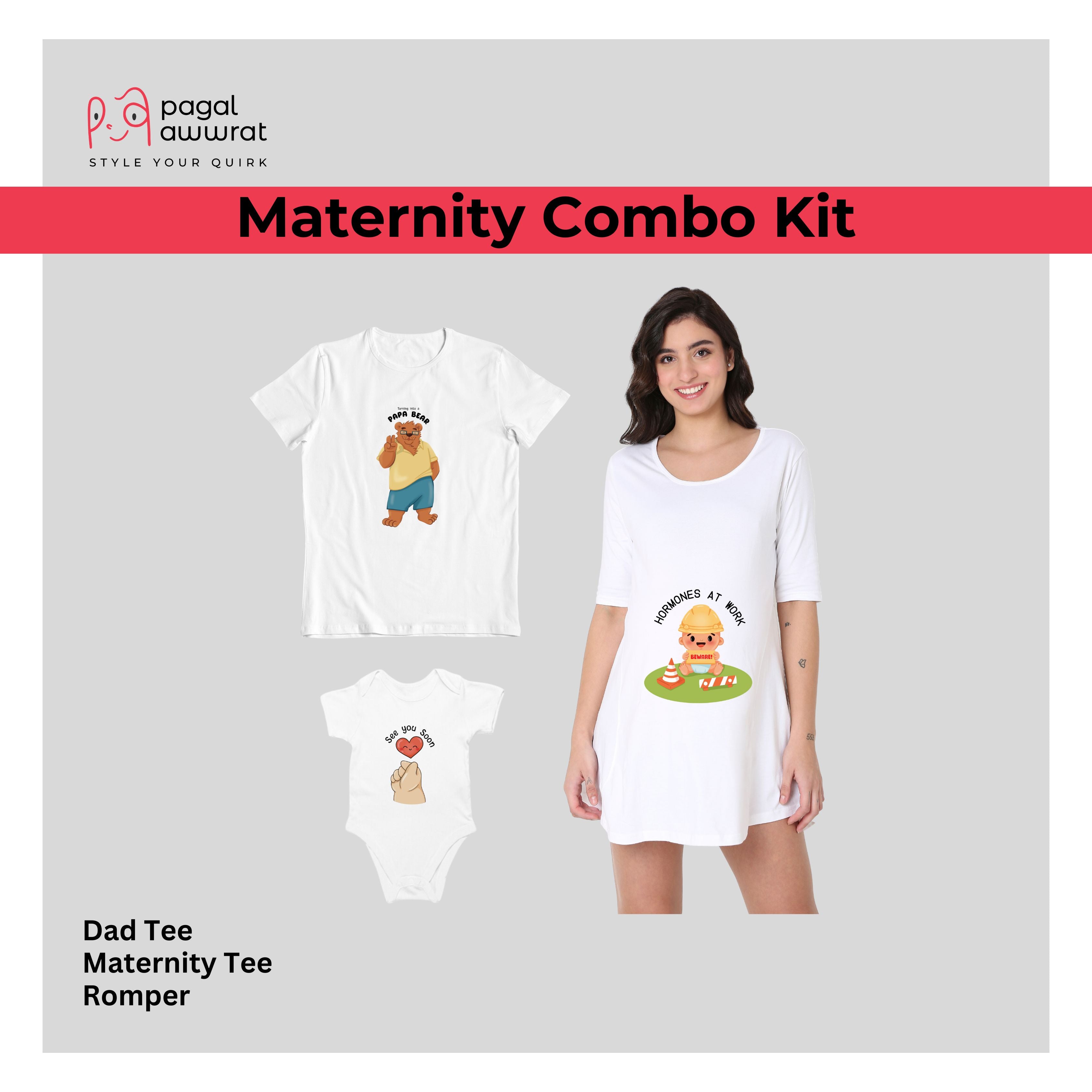 Hormones at work & Papa Bear -  Maternity Combo