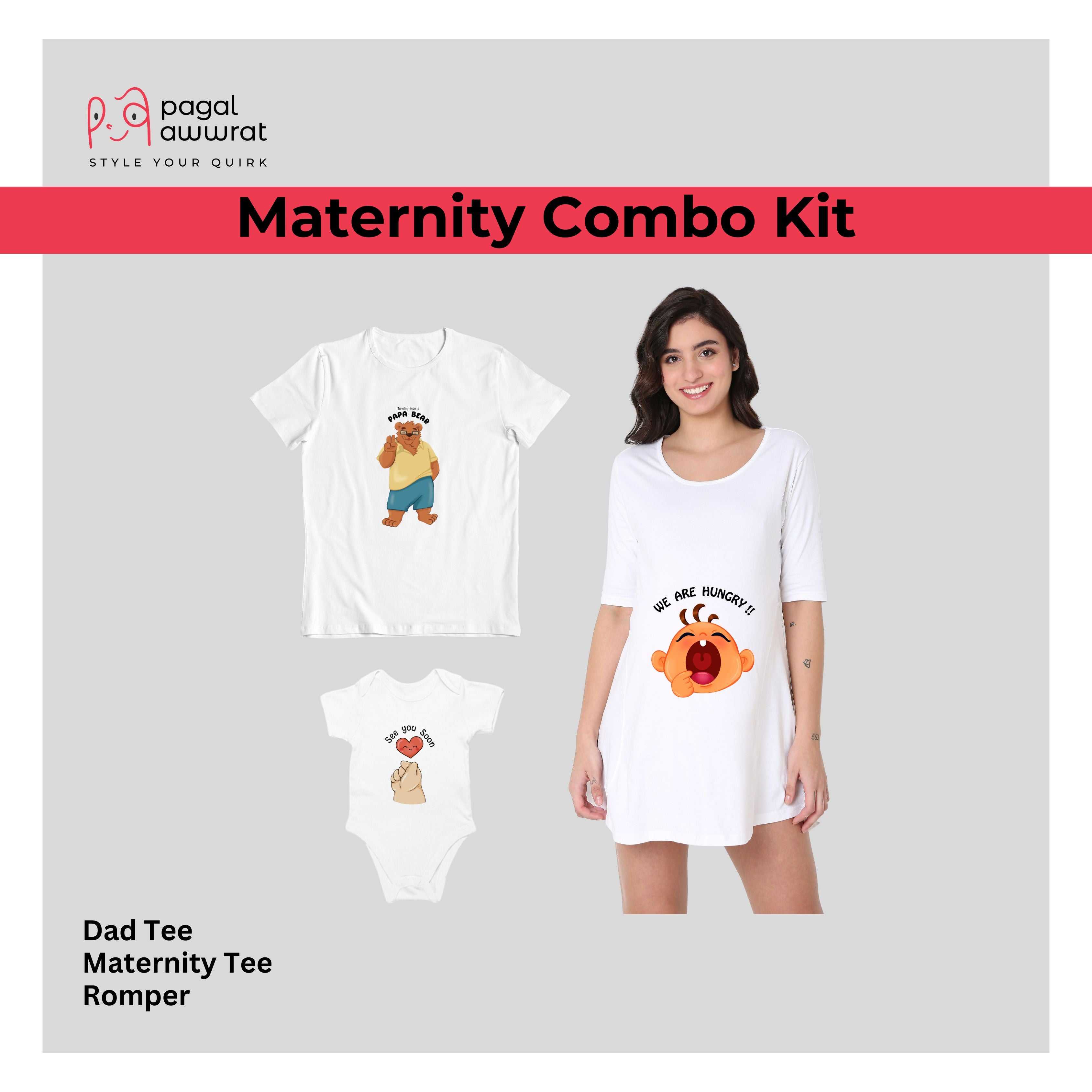 We Are Hungry & Papa Bear -  Maternity Combo