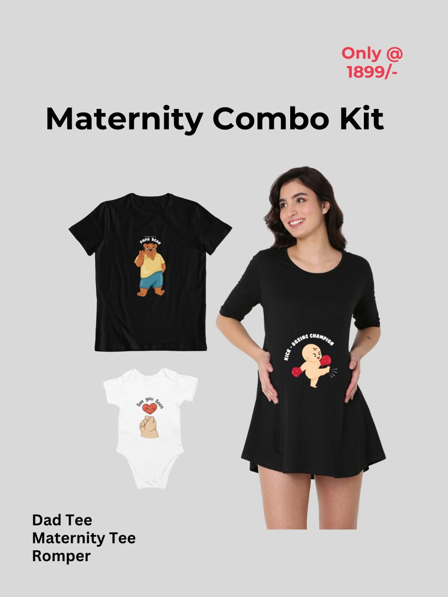 Kickboxing Champion and Papa Bear - Maternity Combo