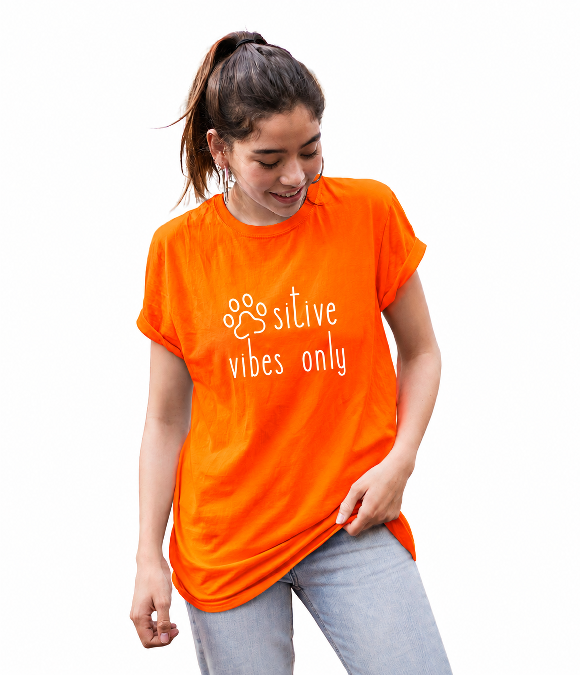Pawsitive Vibes Only - Boyfriend Fit