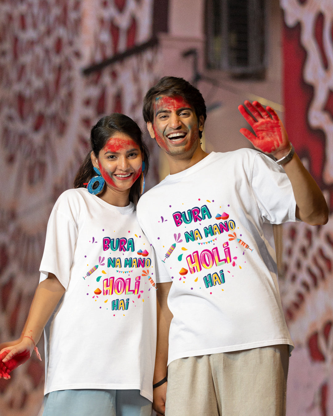 Couple Holi Tees - Bura Na Mano Holi Hai