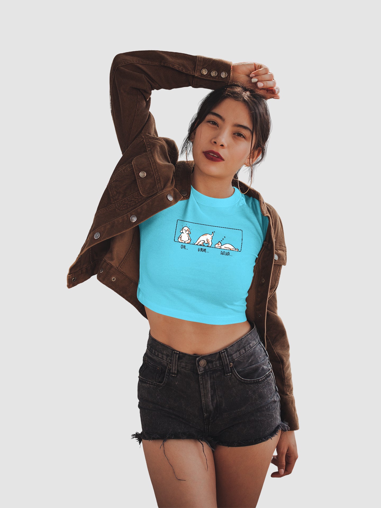 Om Umm Aaha Yogi - Crop Tee