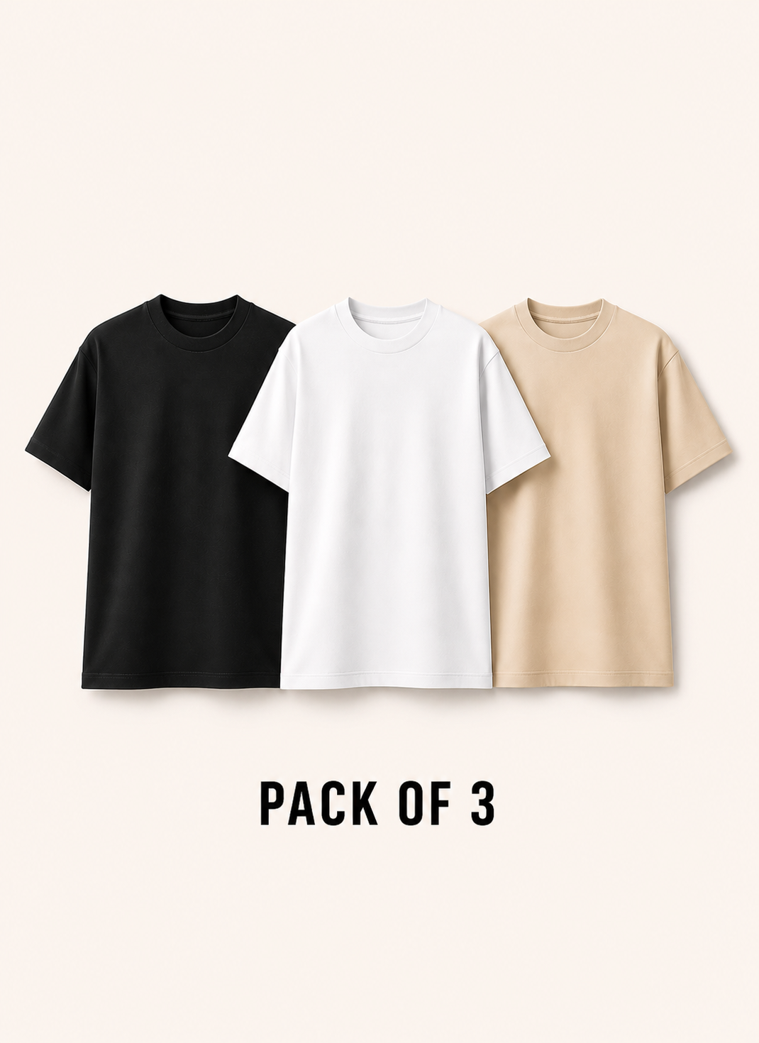 Pack of 3 Premium Oversized T-Shirts