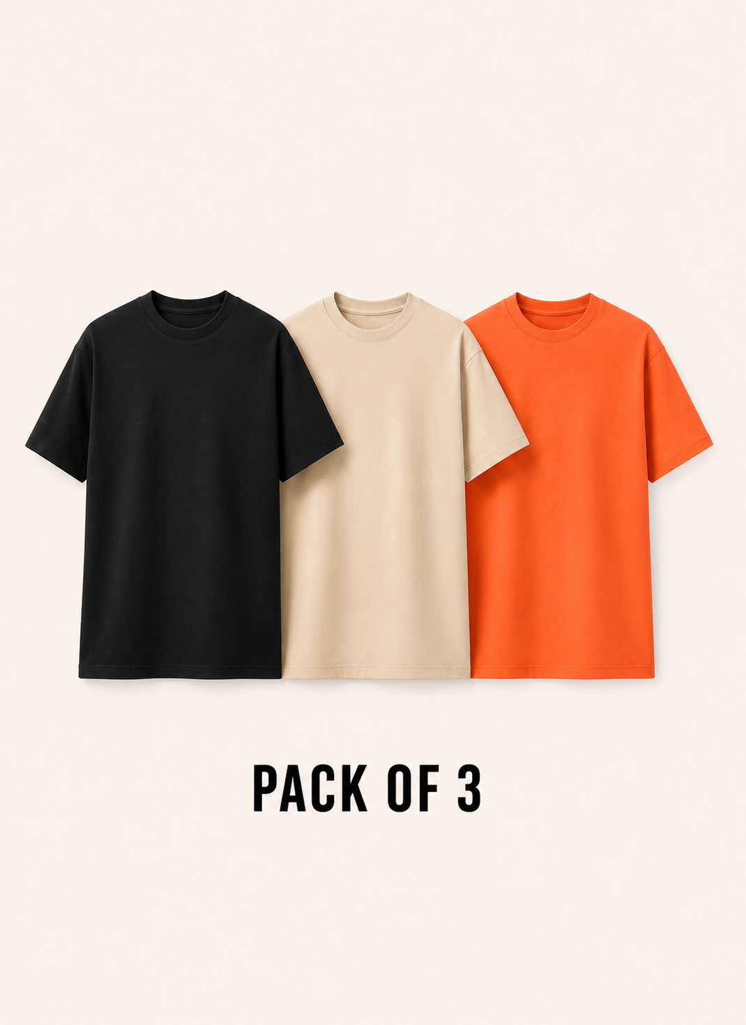 Pack of 3 Premium Oversized T-Shirts