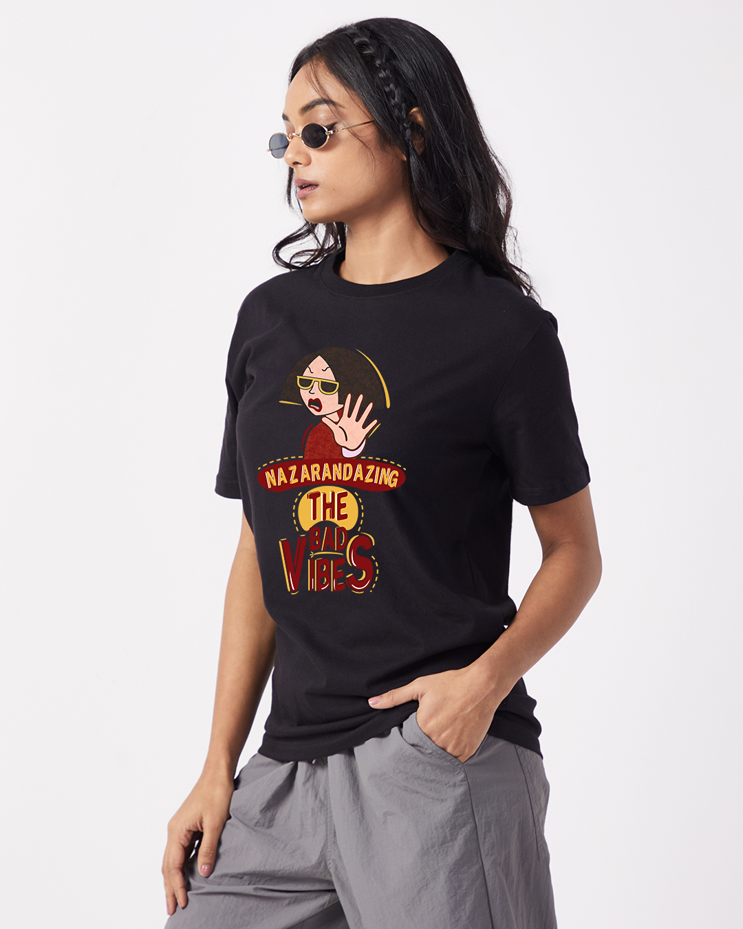 Nazarandazing Bad Vibes - Boyfriend Fit