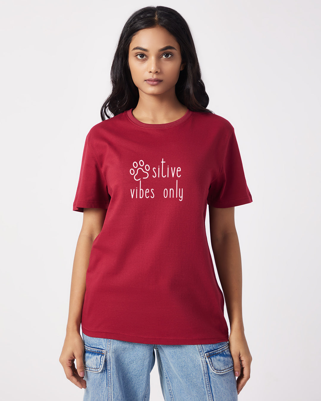 Pawsitive Vibes Only - Boyfriend Fit