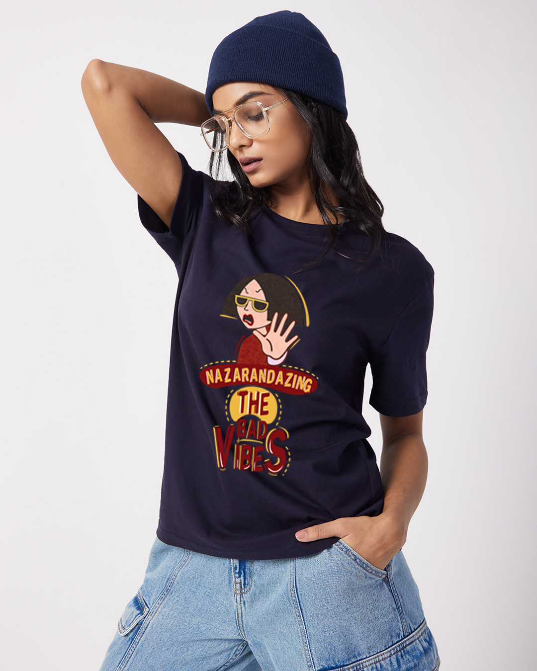 Nazarandazing Bad Vibes - Boyfriend Fit