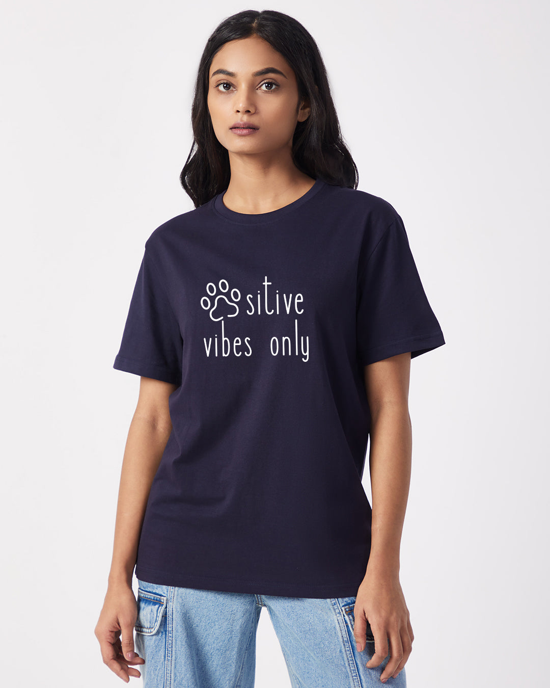 Pawsitive Vibes Only - Boyfriend Fit