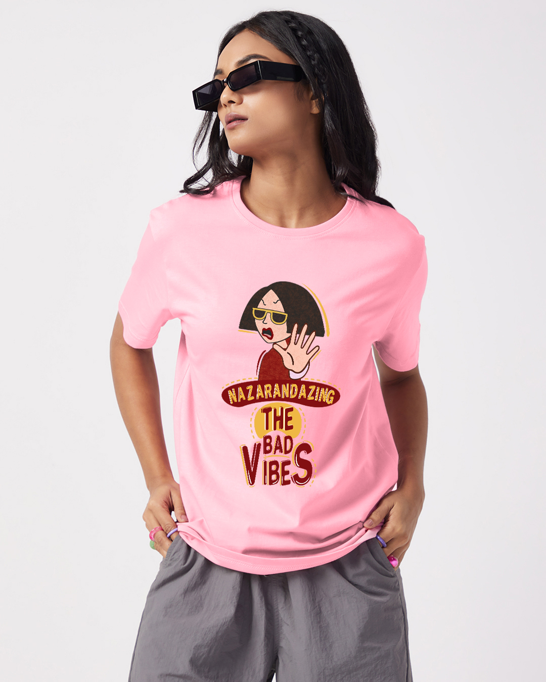 Nazarandazing Bad Vibes - Boyfriend Fit