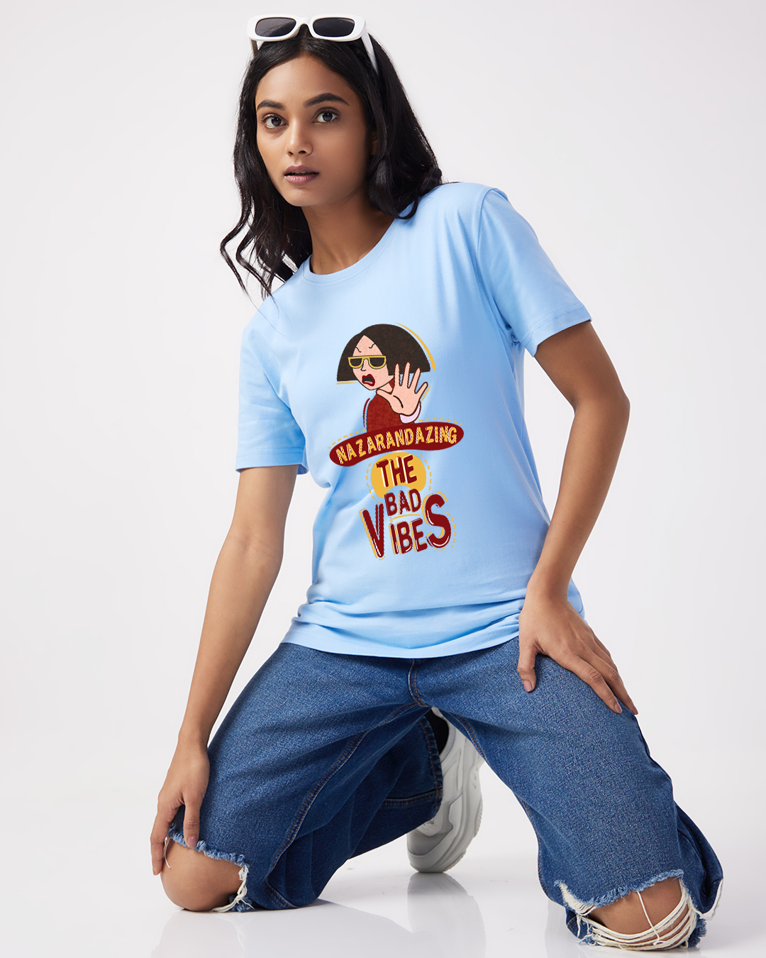 Nazarandazing Bad Vibes - Boyfriend Fit