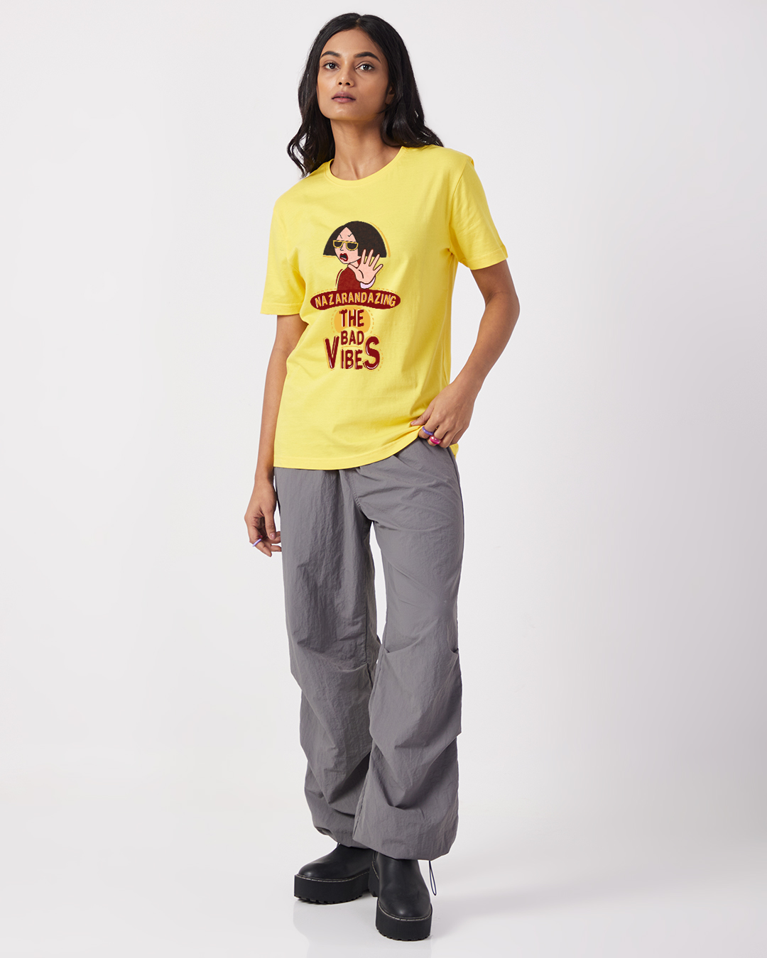 Nazarandazing Bad Vibes - Boyfriend Fit