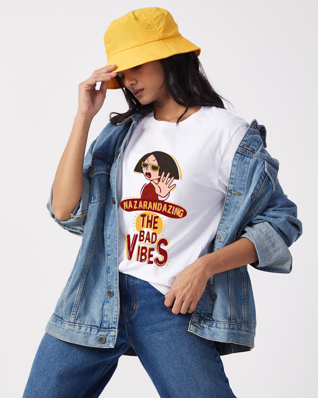 Nazarandazing Bad Vibes - Boyfriend Fit