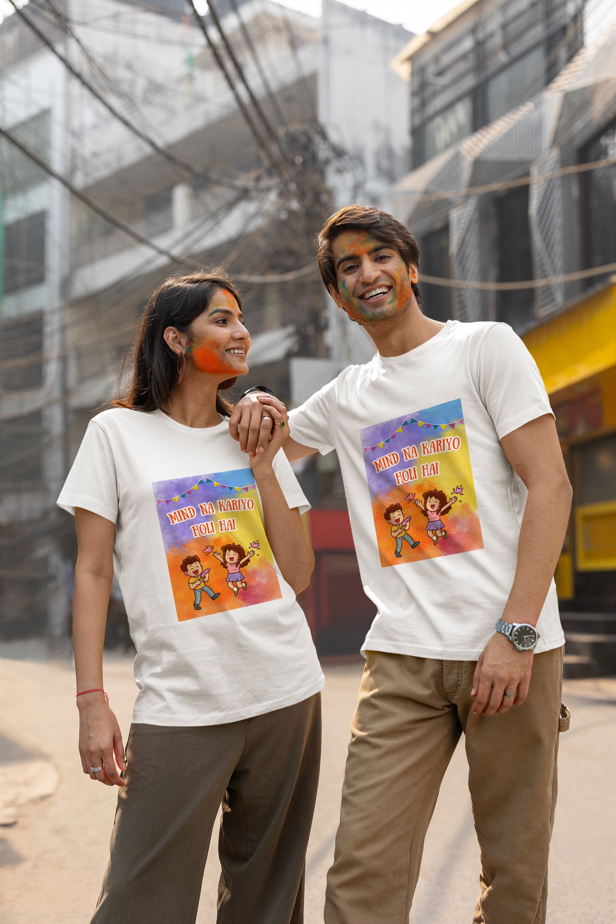 Mind Na Kariyo Holi Hai - Couple Holi Tees