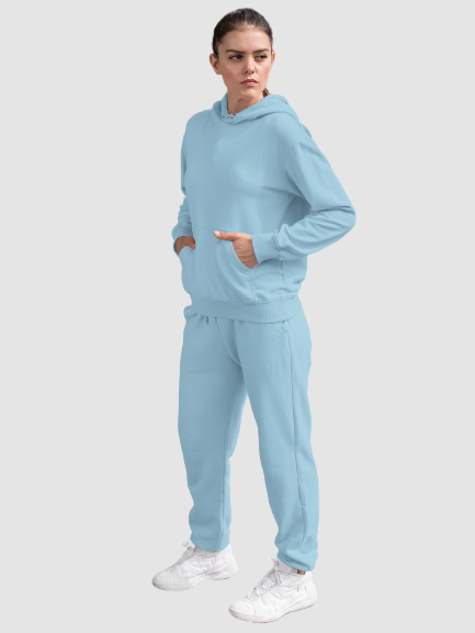 Solid Hoodie & Joggers